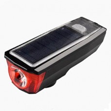 Coolcycling Solar Bicycle Light Bike Headlight with Horn USB Charding Bike Light Horn Bicycle Tail Lights Safety Bike Lights Front and Back - B07DZZT7H3